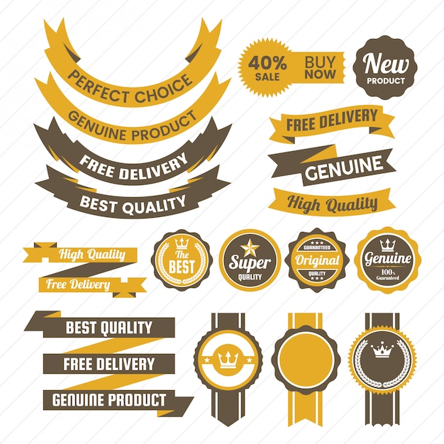 Logotipo vectorial retro vintage para banner