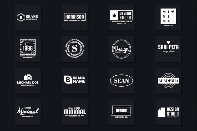 Logotipo vectorial retro vintage para banner