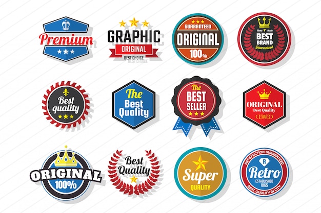 Logotipo vectorial retro vintage para banner