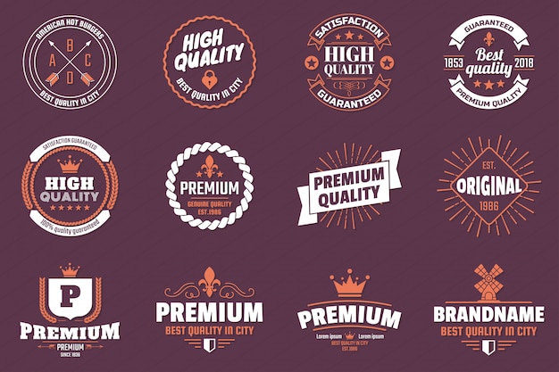 Logotipo vectorial retro vintage para banner