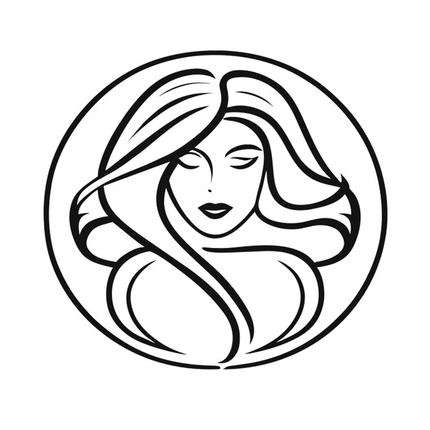 logotipo vectorial para un salón de belleza ilustración vectorial delicada arte de línea