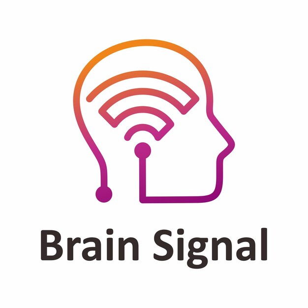 logotipo vectorial de señal cerebral