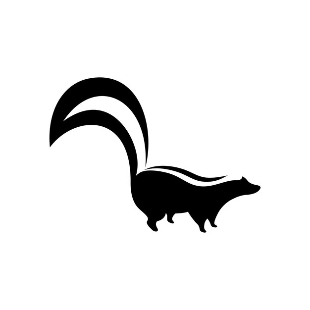 Logotipo vectorial de silueta de mofeta