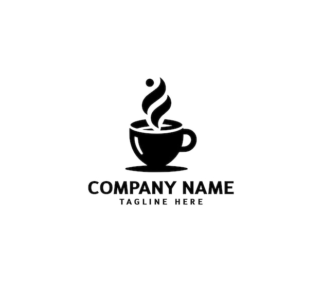 Logotipo vectorial de la taza de café Bebidas calientes Concepto del logotipo de la cafetería Emblema vectorial del café Logotipo de la tienda de café