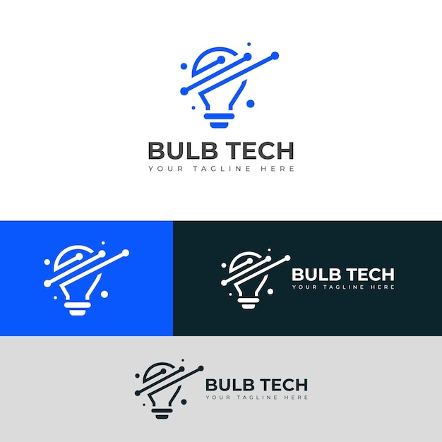 El logotipo vectorial de la tecnología Creative Bulb