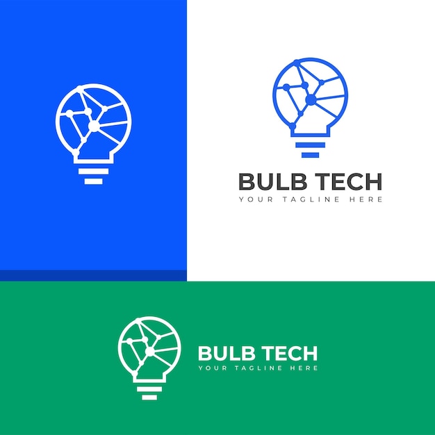 El logotipo vectorial de la tecnología Creative Bulb