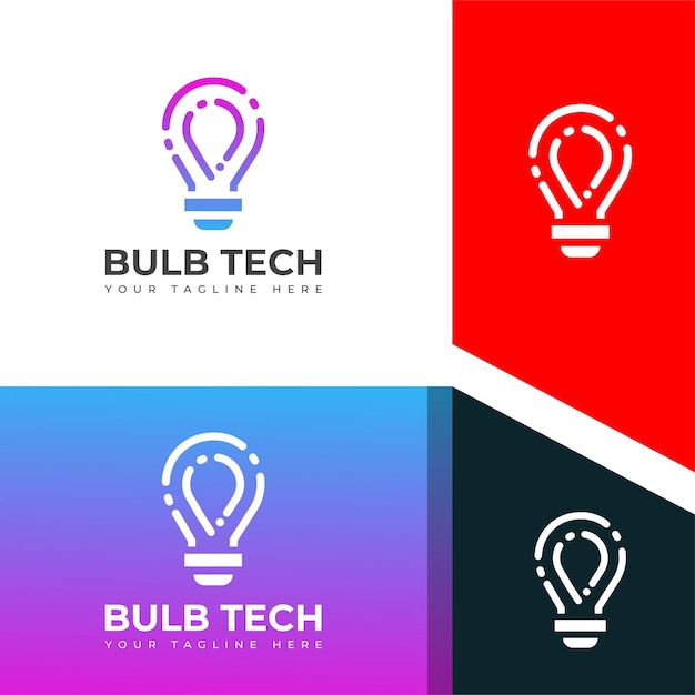 El logotipo vectorial de la tecnología Creative Bulb