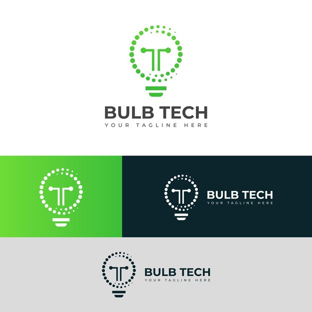 El logotipo vectorial de la tecnología Creative Bulb