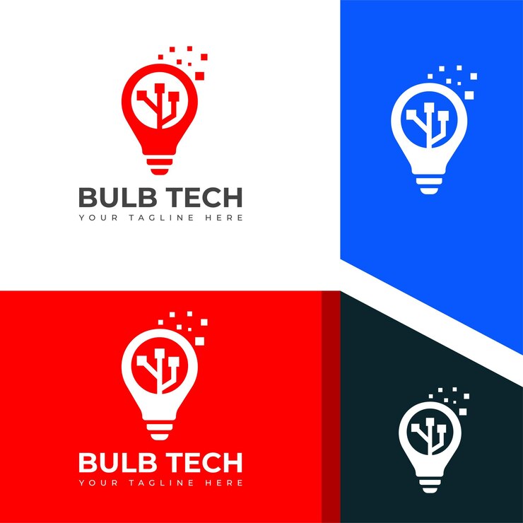Vector el logotipo vectorial de la tecnología creative bulb