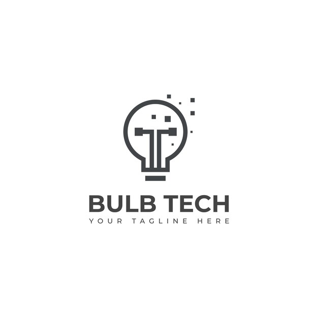 El logotipo vectorial de la tecnología Creative Bulb