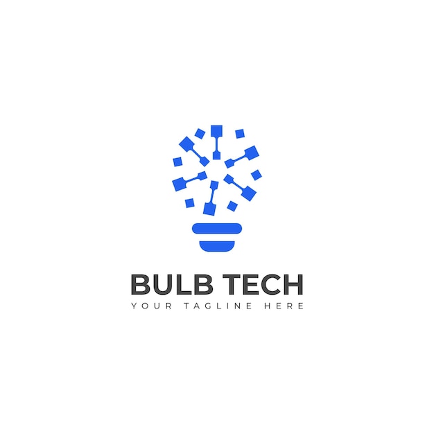El logotipo vectorial de la tecnología Creative Bulb
