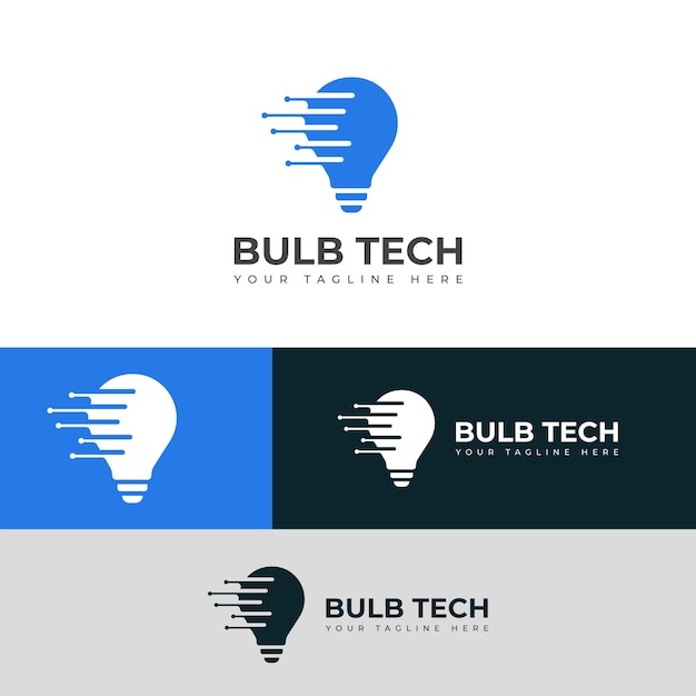 El logotipo vectorial de la tecnología Creative Bulb