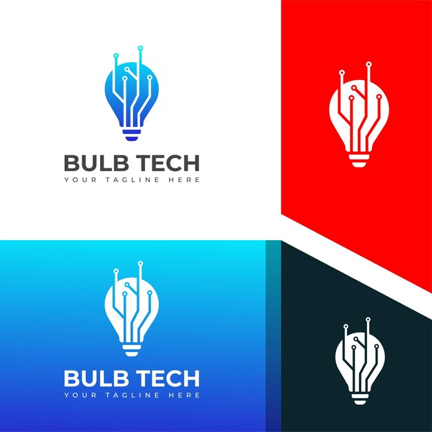 El logotipo vectorial de la tecnología Creative Bulb