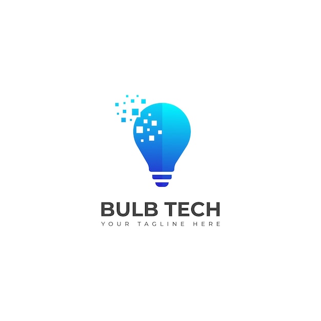 El logotipo vectorial de la tecnología Creative Bulb