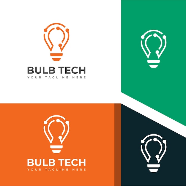 El logotipo vectorial de la tecnología Creative Bulb