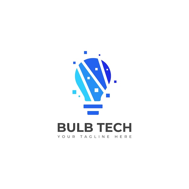El logotipo vectorial de la tecnología Creative Bulb