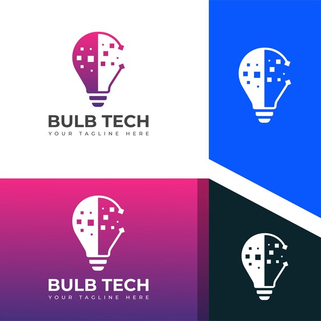 El logotipo vectorial de la tecnología Creative Bulb