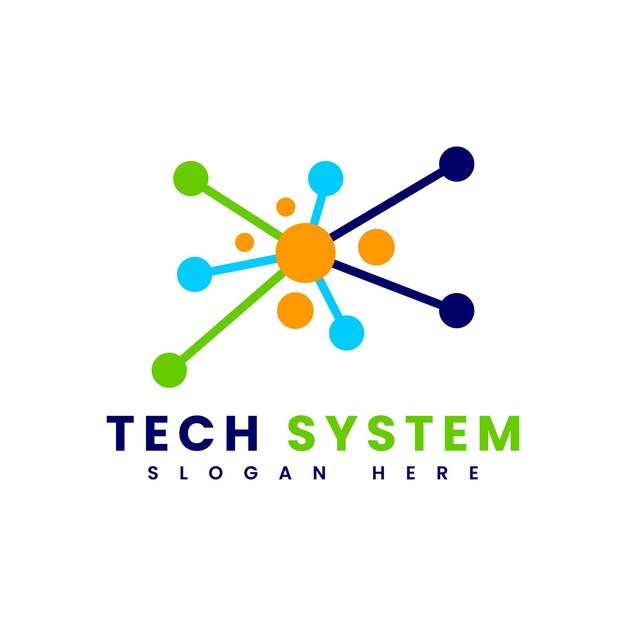 Logotipo vectorial de una tecnología de sistema