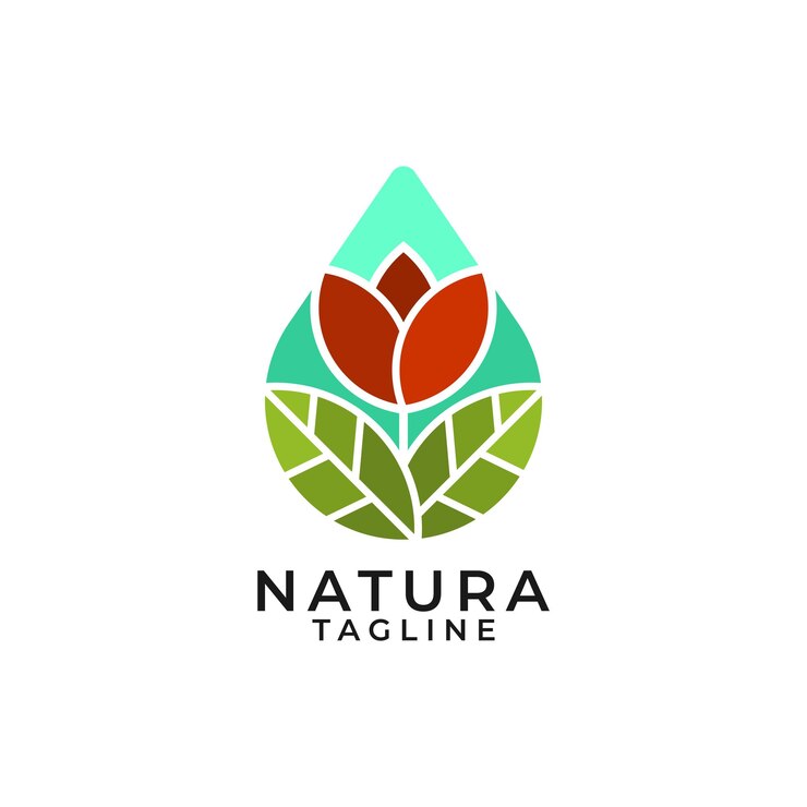 logotipo vectorial con tres pétalos de flores