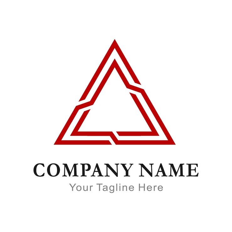 Vector logotipo vectorial triangular