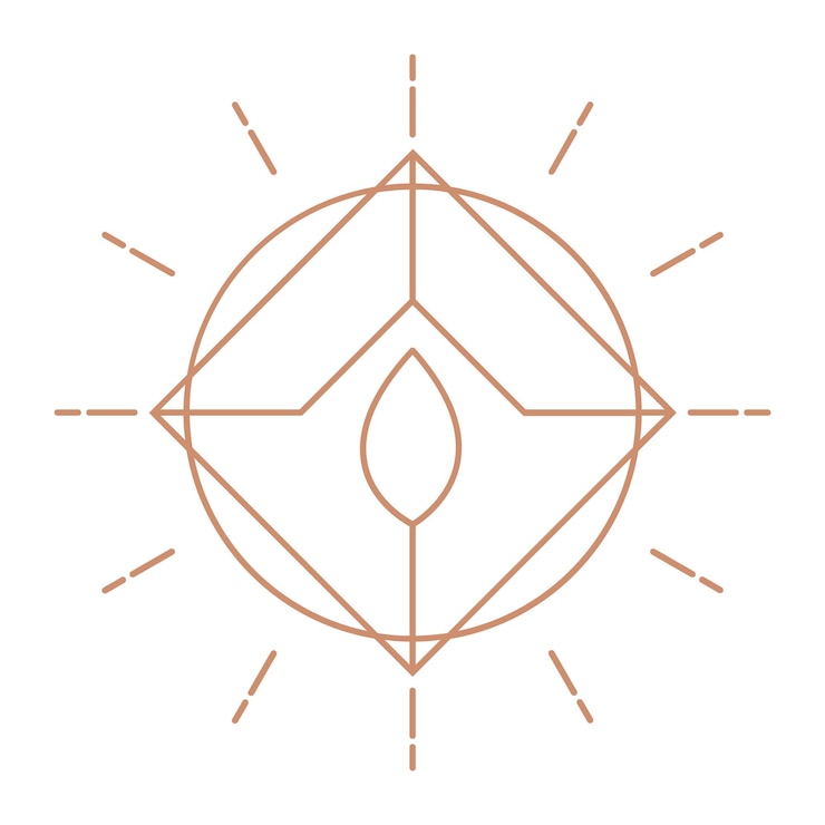 Vector logotipo de vela boho