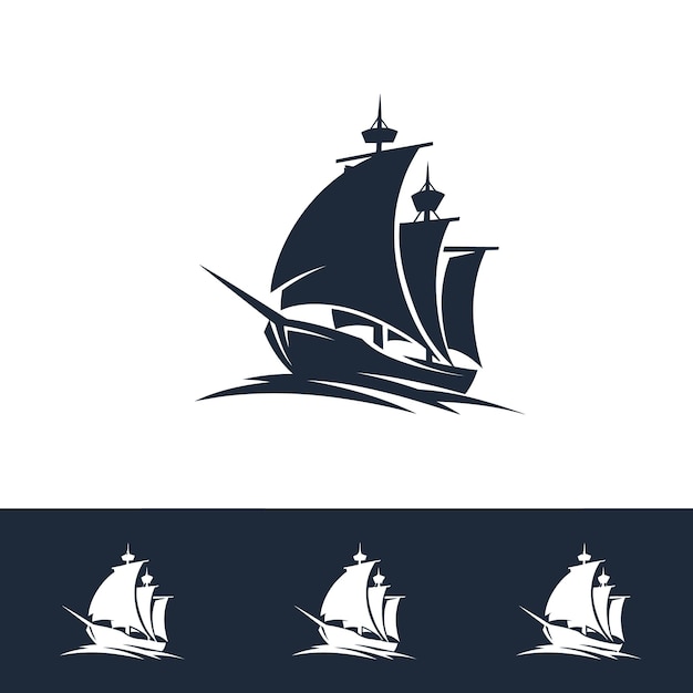 El logotipo de un velero antiguo