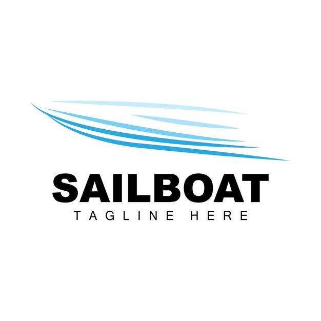 Logotipo de velero Barco asiático tradicional Vector Lago Océano Icono Diseño Barco de pesca