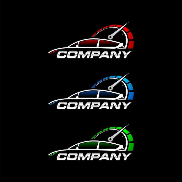 Logotipo de velocidad del coche Líneas abstractas Vector Vector plantilla de ilustración 5.