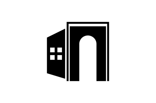 Logotipo de ventanas de puerta vectorial