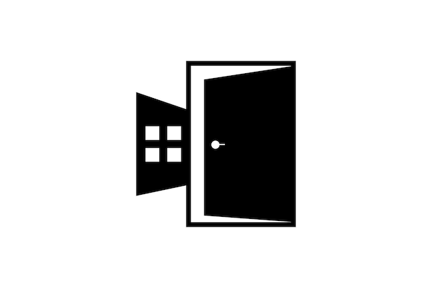 Logotipo de ventanas de puerta vectorial