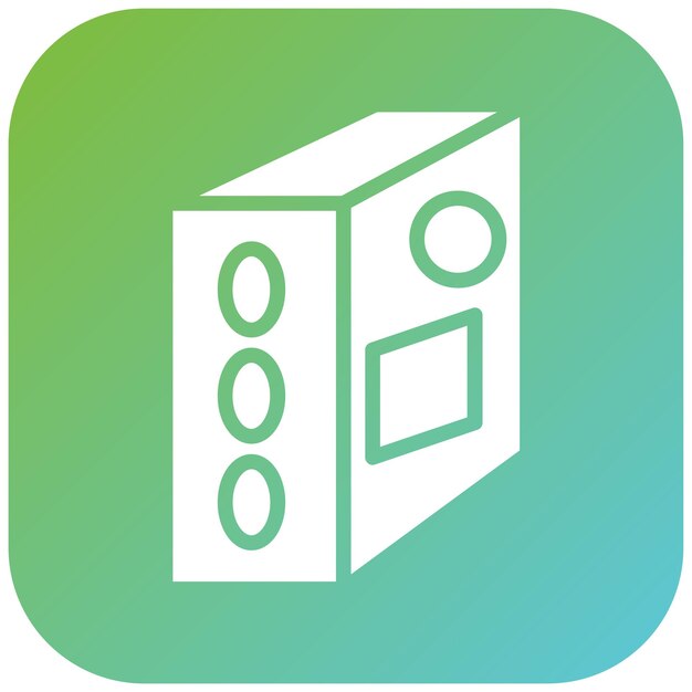 un logotipo verde y azul con un logotipo blanco que dice electrodoméstico