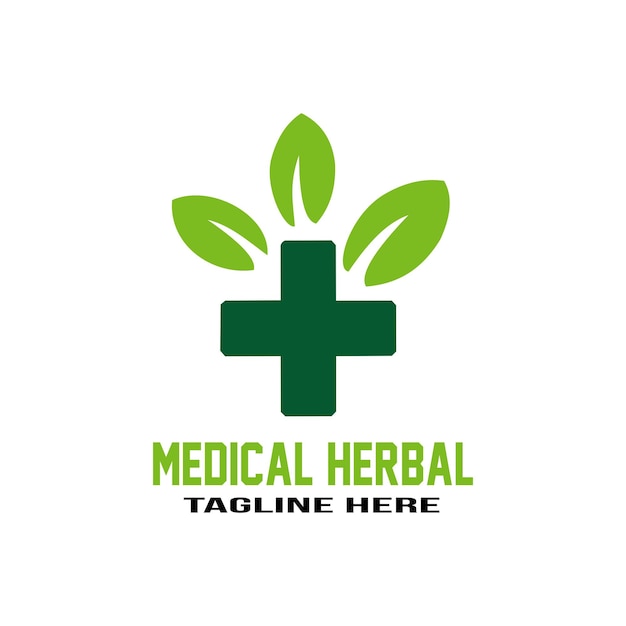un logotipo verde y blanco para la atención médica aquí