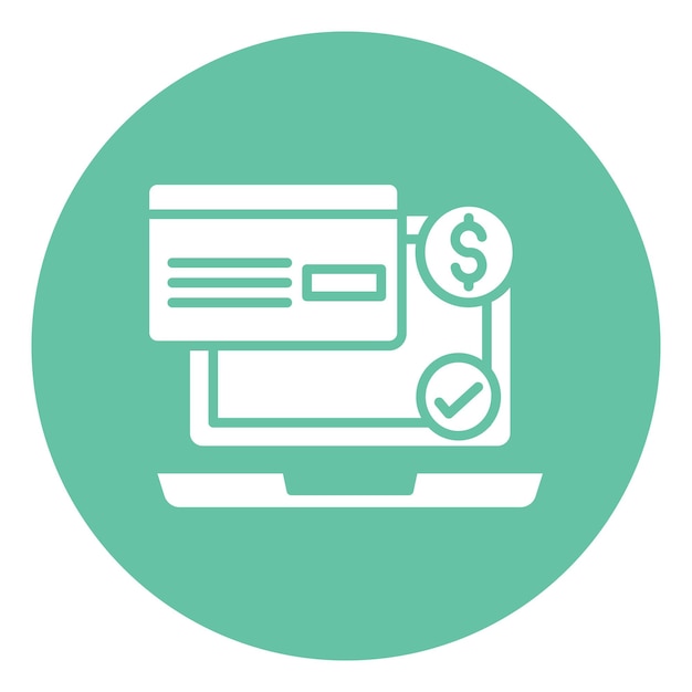 un logotipo verde y blanco con un documento en él