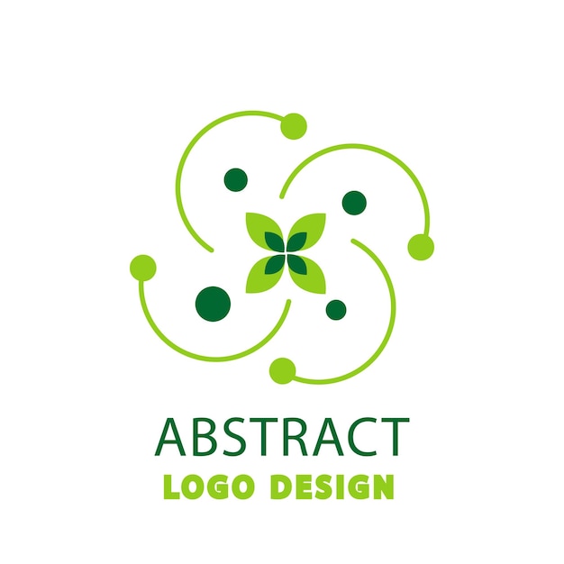 un logotipo verde y blanco con una hoja verde y una hoja verde