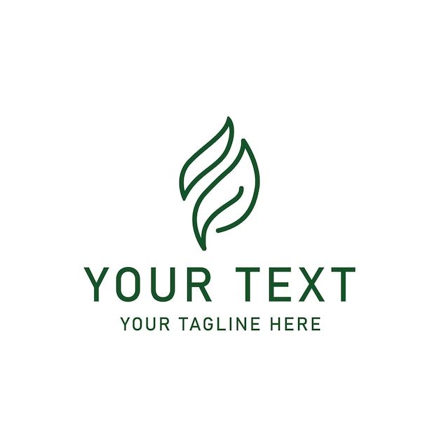 un logotipo verde y blanco para su texto