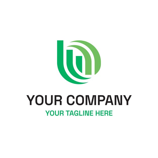 El logotipo verde de la economía de inversión de crecimiento global