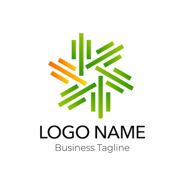 Logotipo verde de la marca de la empresa