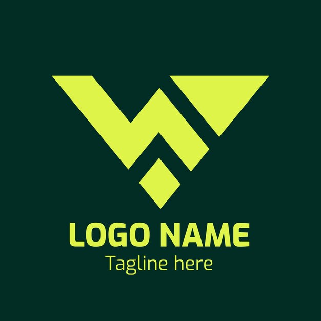 Vector un logotipo verde para el nombre de una empresa