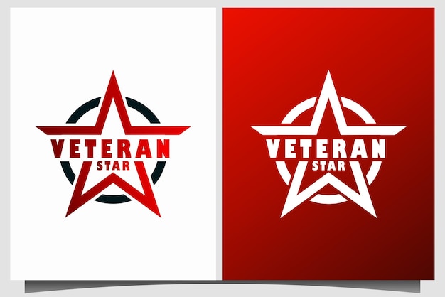 El logotipo del veterano de la estrella de los estados unidos