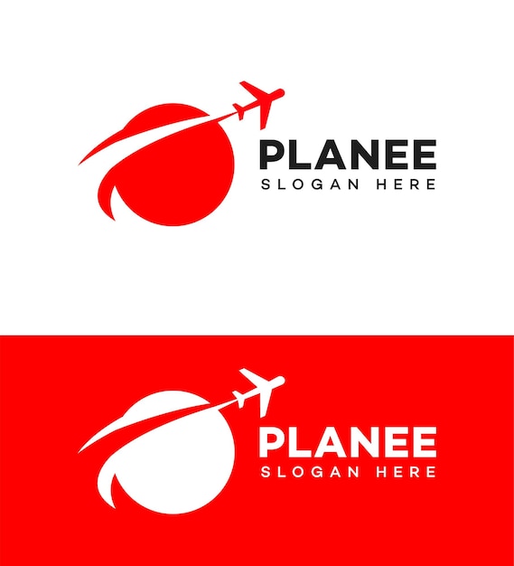 Logotipo de viaje de avión Icono de marca Signo de identidad Símbolo