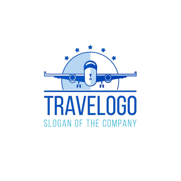 Vector logotipo de viaje detallado