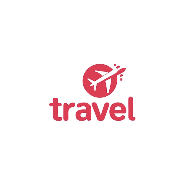 El logotipo de viaje de fondo blanco