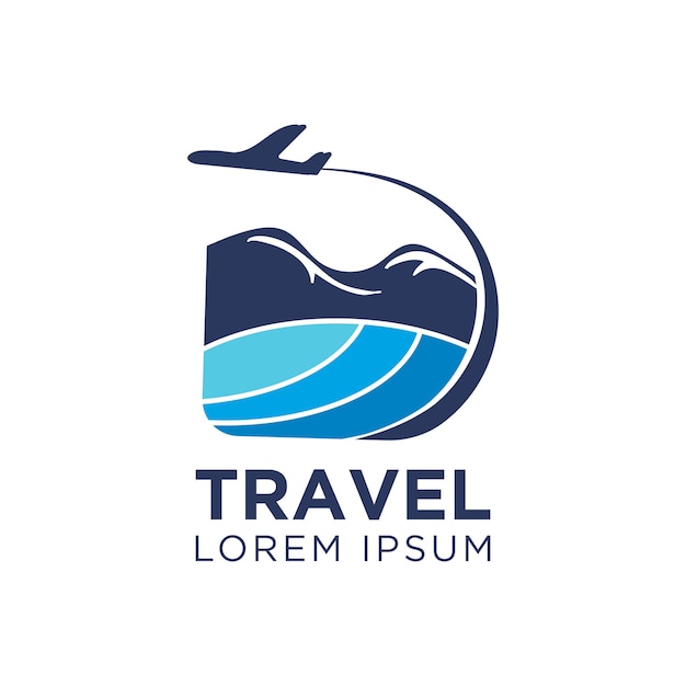 Logotipo de viaje moderno y profesional.