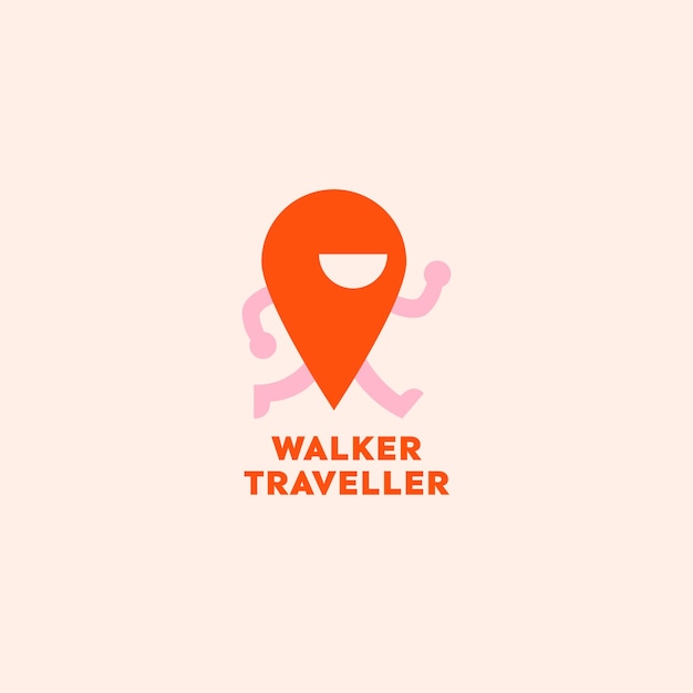 El logotipo de viaje plano
