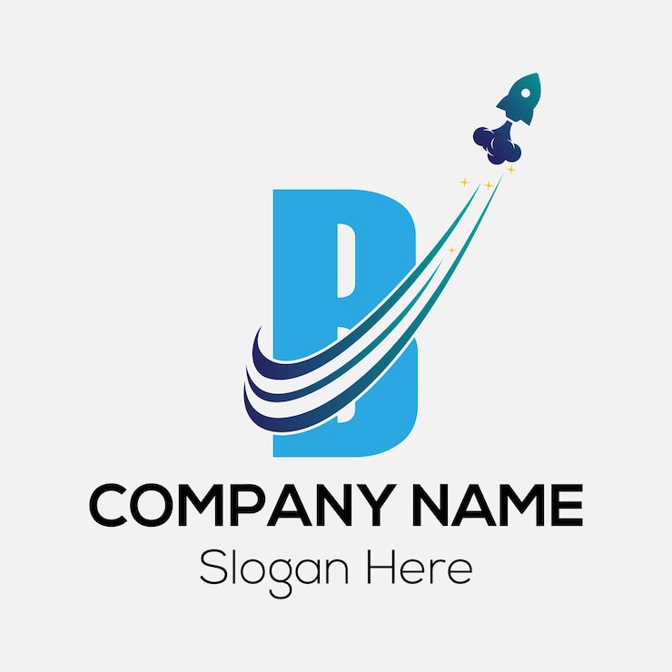 Vector logotipo de viaje en plantilla de letra b logotipo de viaje en plantilla de concepto de signo de viaje inicial de letra b
