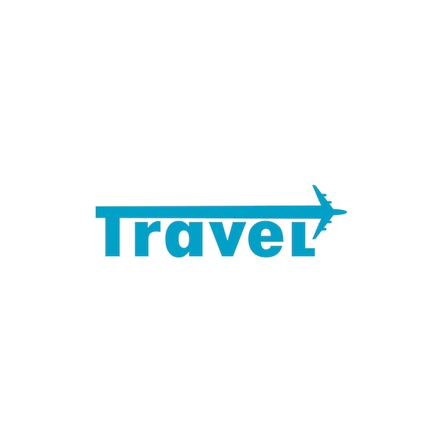 Logotipo de viaje con símbolo de avión