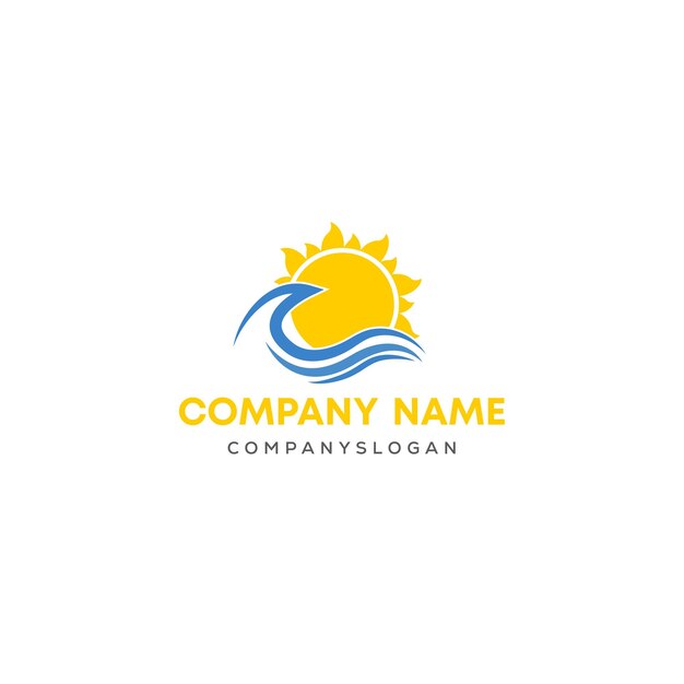 logotipo de viajes de olas