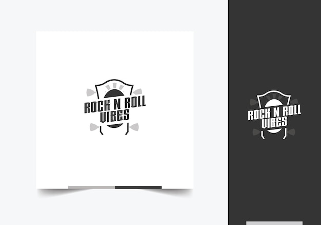 Vector logotipo para vibraciones de rock n roll