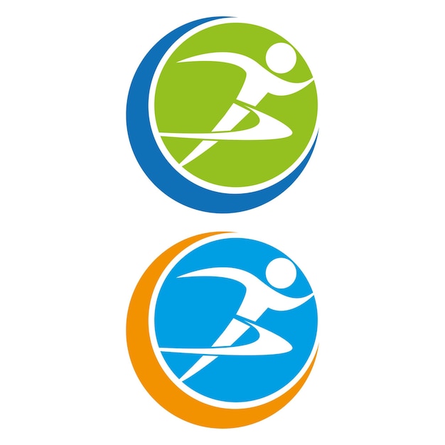 Logotipo de vida saludable Logotipo de salud y bienestar Vector Símbolo de carácter humano