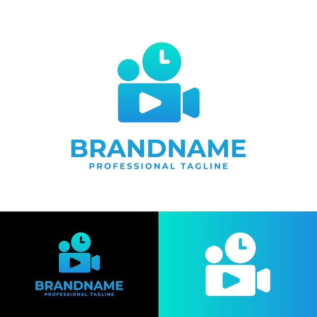 Logotipo de Video Time adecuado para videos y tiempo relacionados con negocios